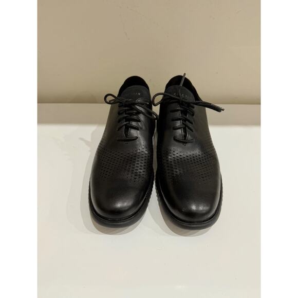 Cole Haan 2.ZeroGrand Laser Wing Oxford Sneakers Black Leather Men's 11.5 W - Picture 3 of 7